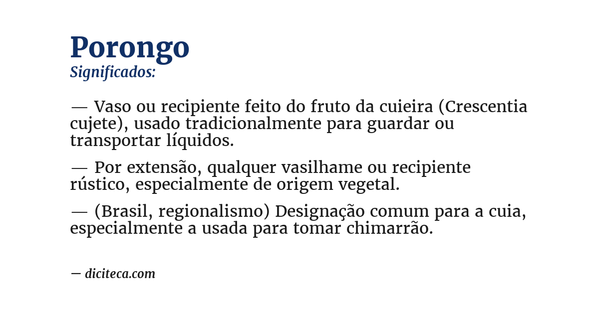 Significado de porongo