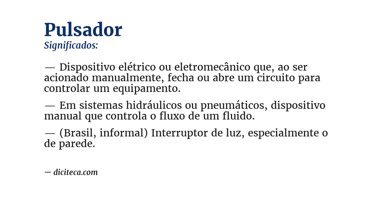 Significado de pulsador