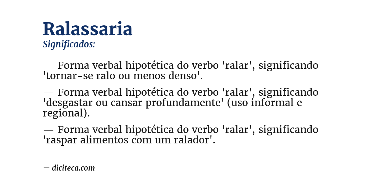 Significado de ralassaria