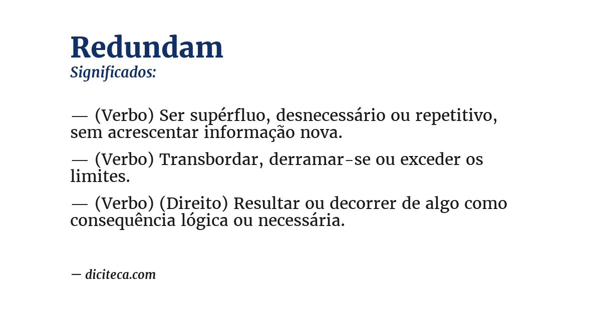 Significado de redundam
