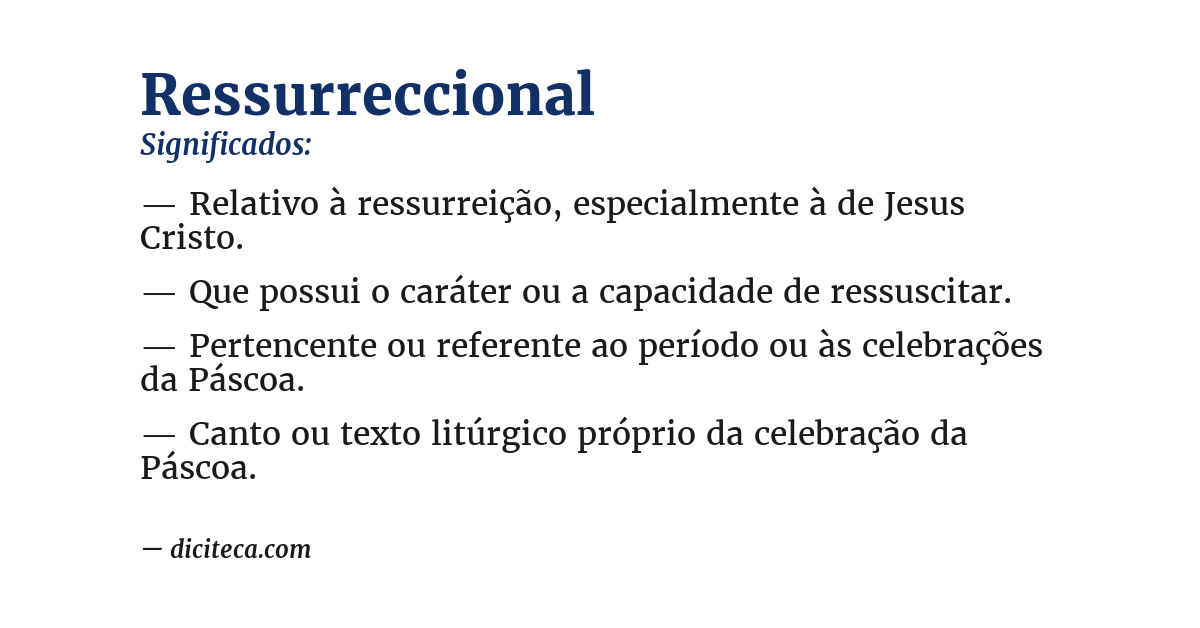 Significado de ressurreccional