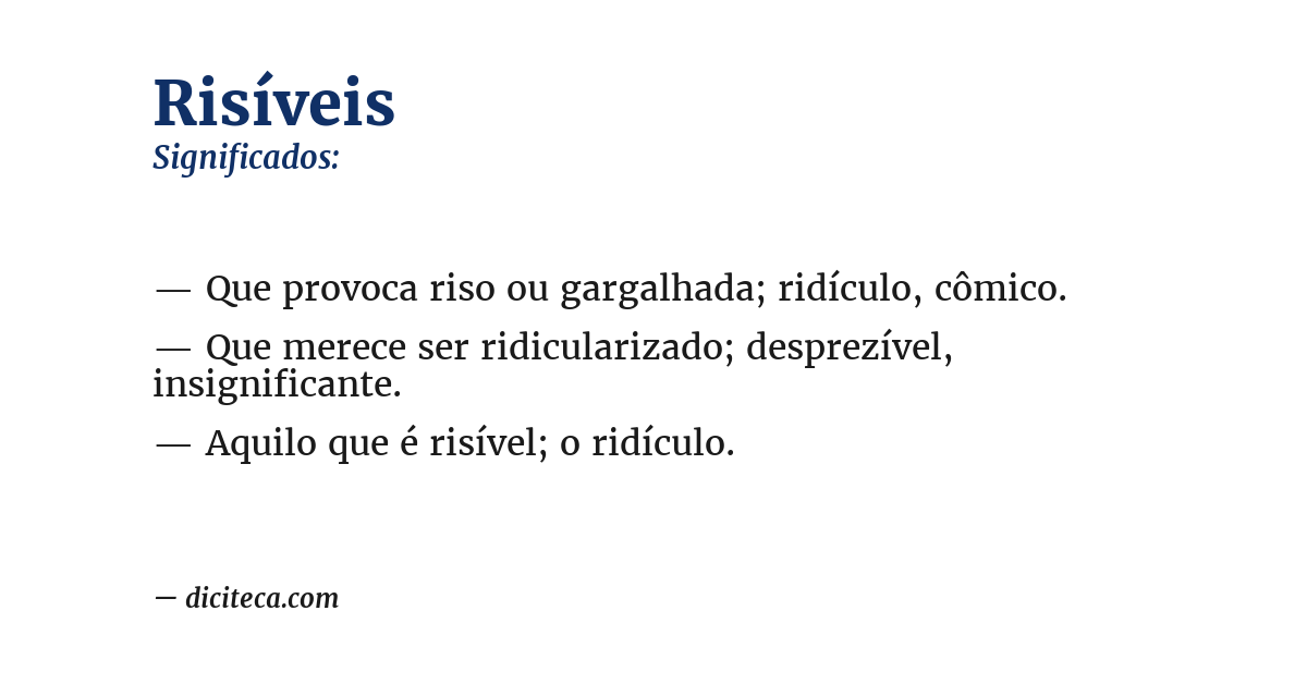 Significado de risíveis