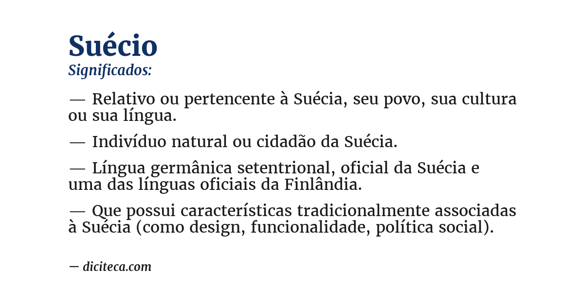 Significado de suécio