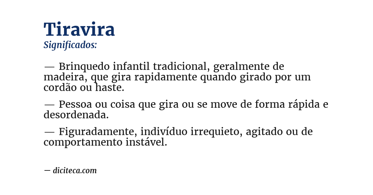 Significado de tiravira