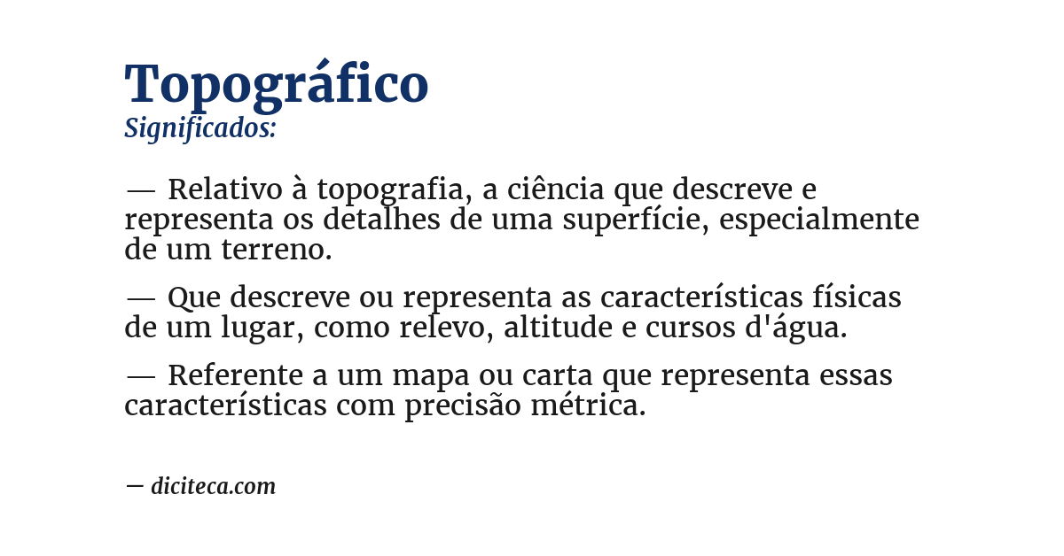 Significado de topográfico