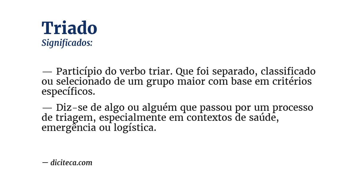 Significado de triado