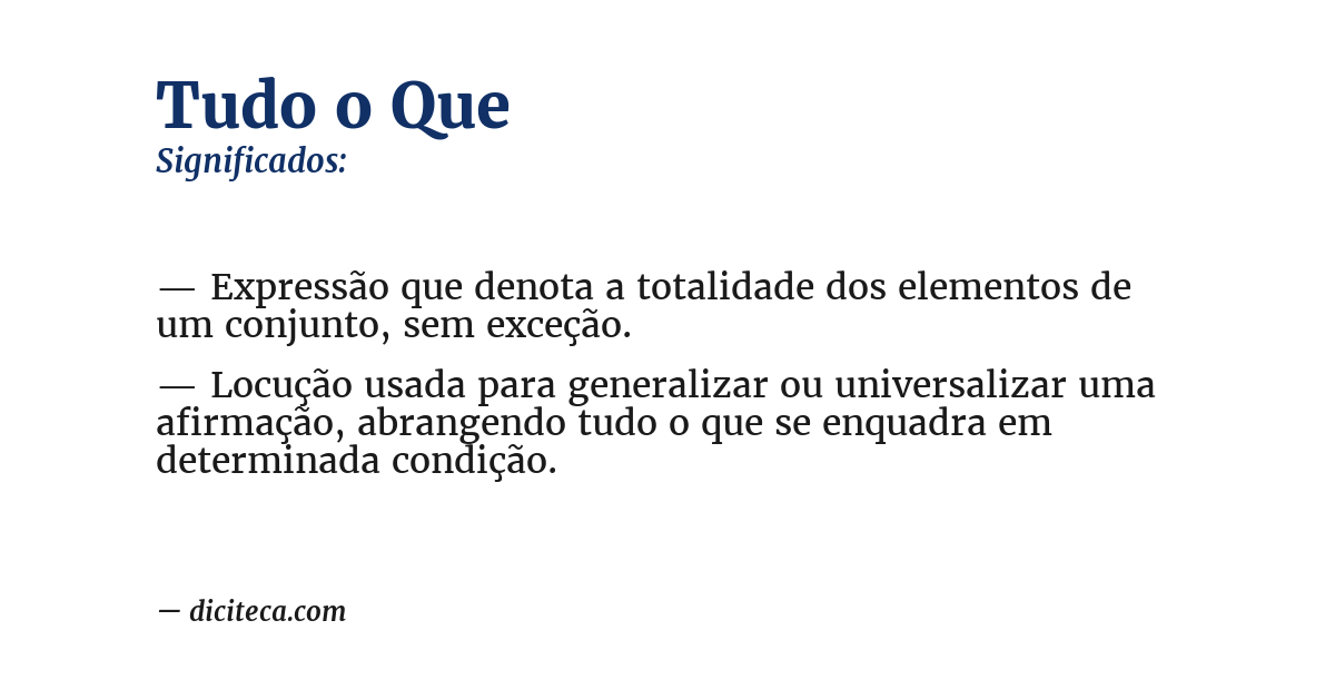 Significado de tudo o que
