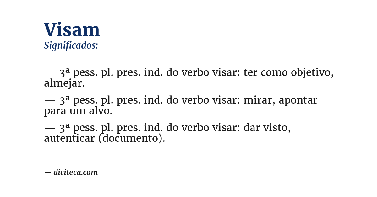 Significado de visam