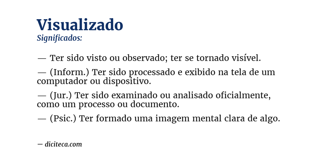 Significado de visualizado