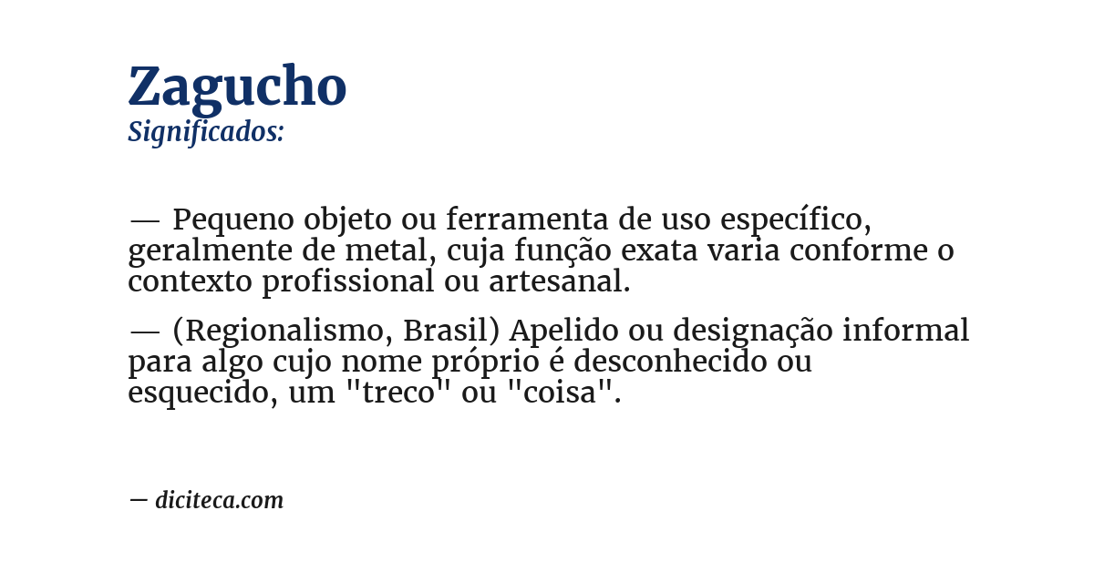 Significado de zagucho