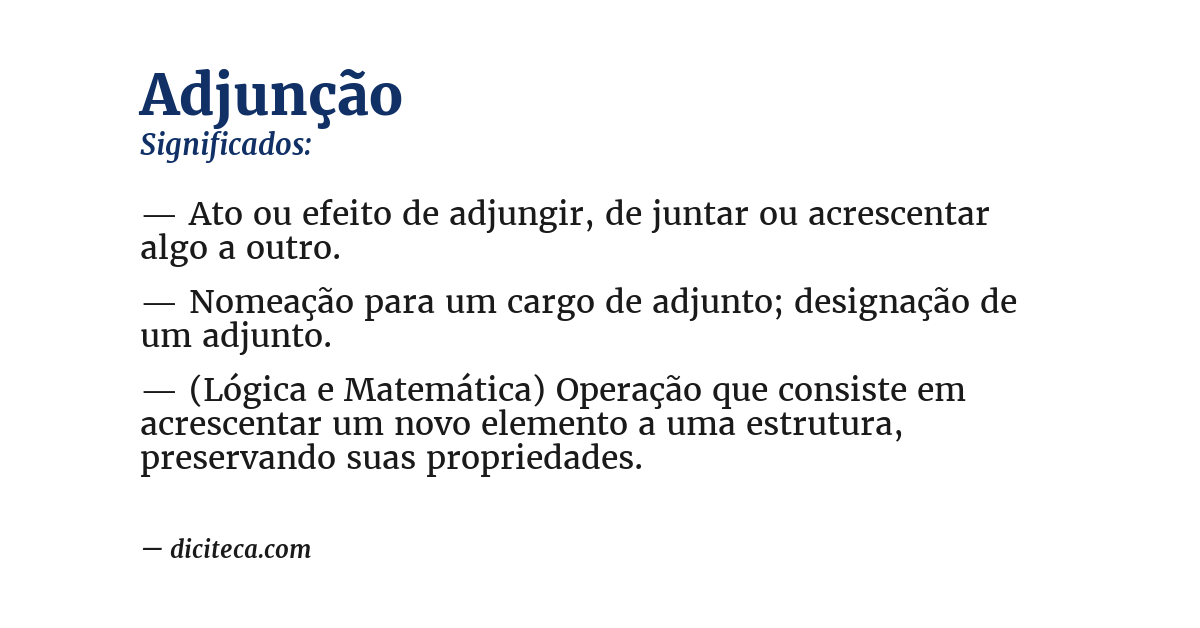 Significado de adjunção