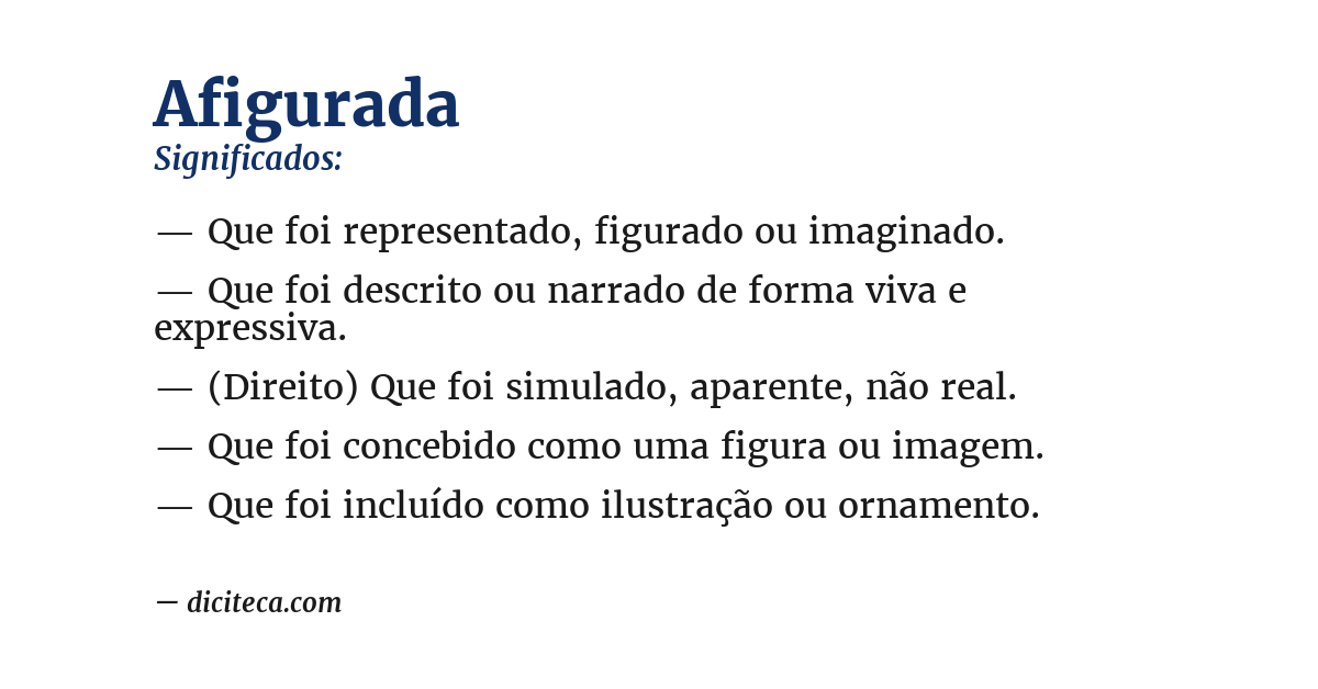 Significado de afigurada