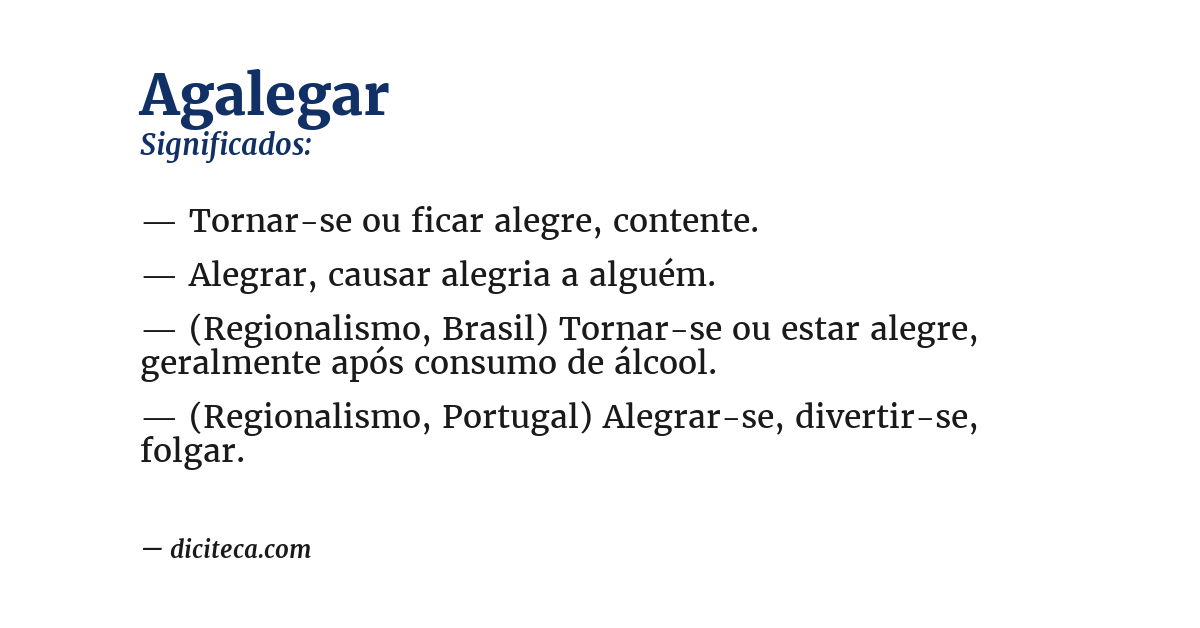 Significado de agalegar