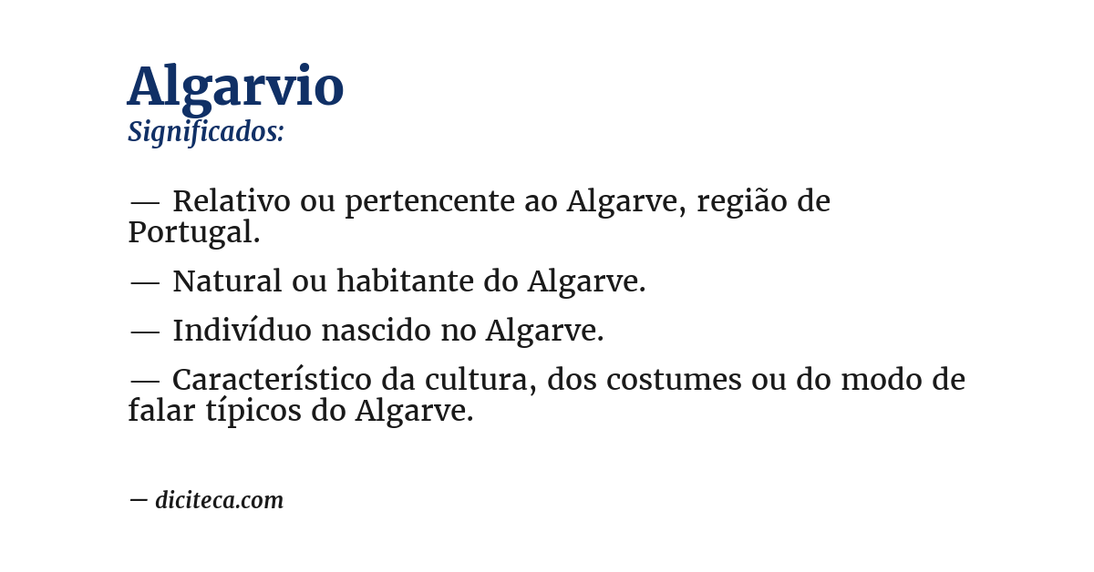 Significado de algarvio