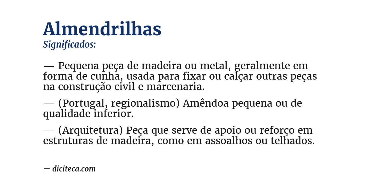 Significado de almendrilhas