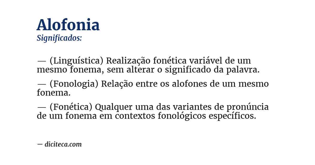Significado de alofonia