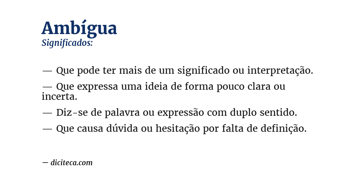 Significado de ambígua