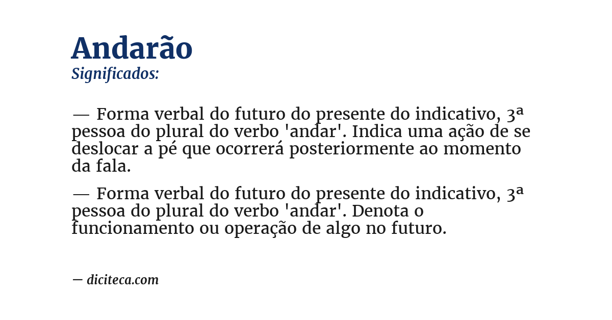 Significado de andarão