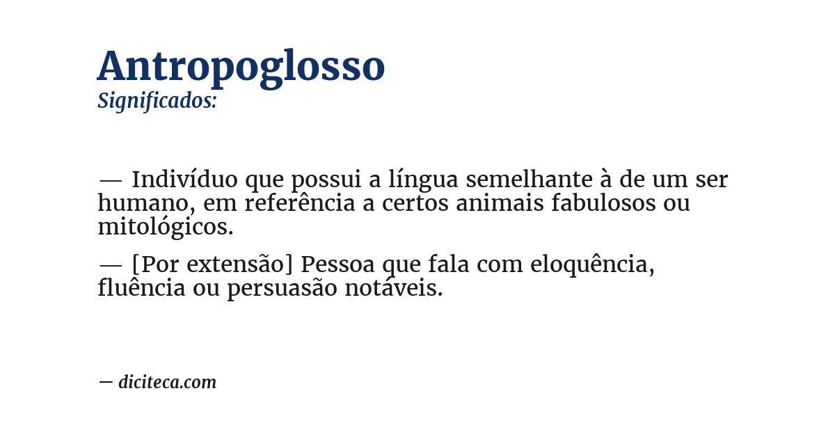 Significado de antropoglosso