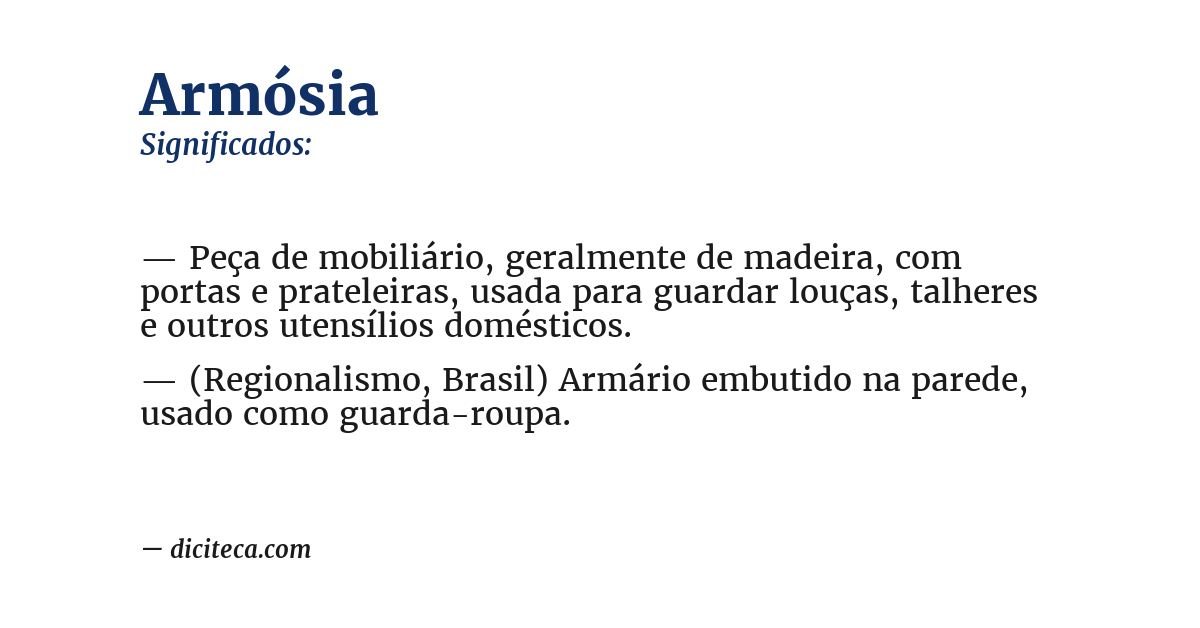 Significado de armósia