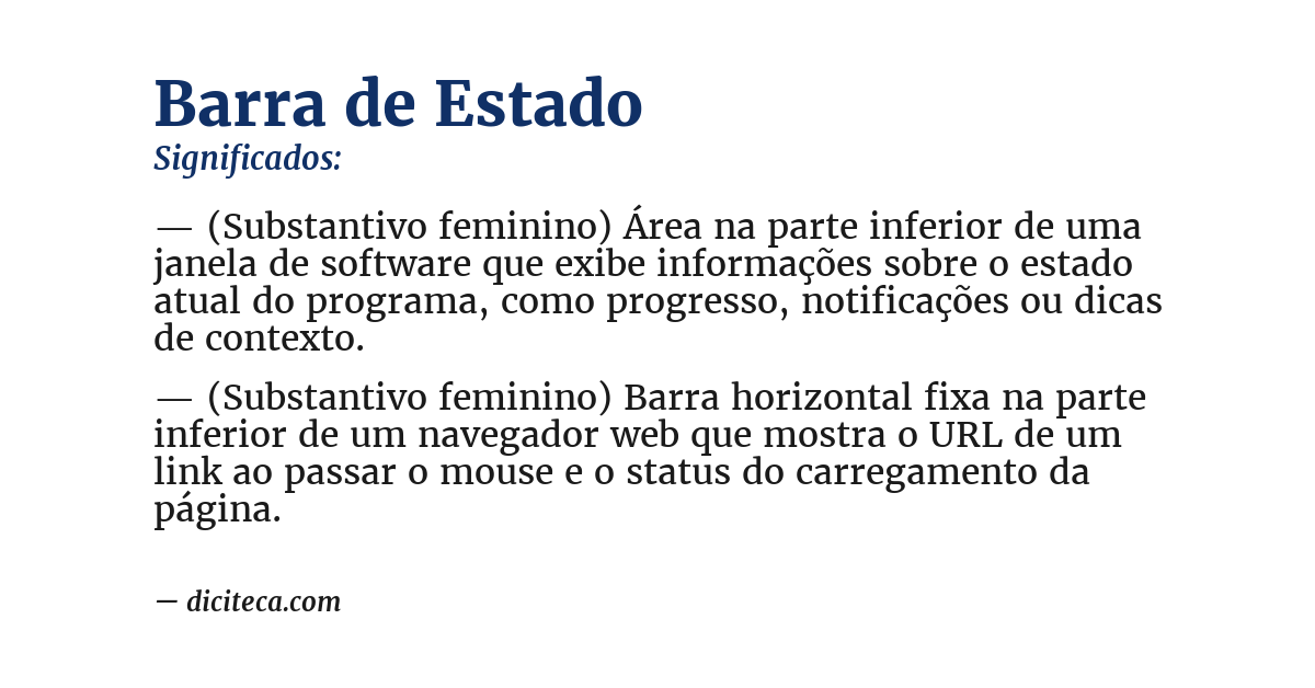Significado de barra de estado