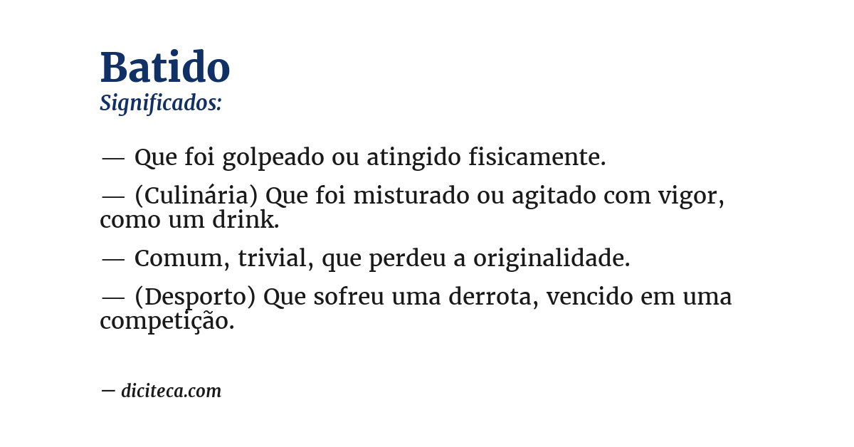 Significado de batido