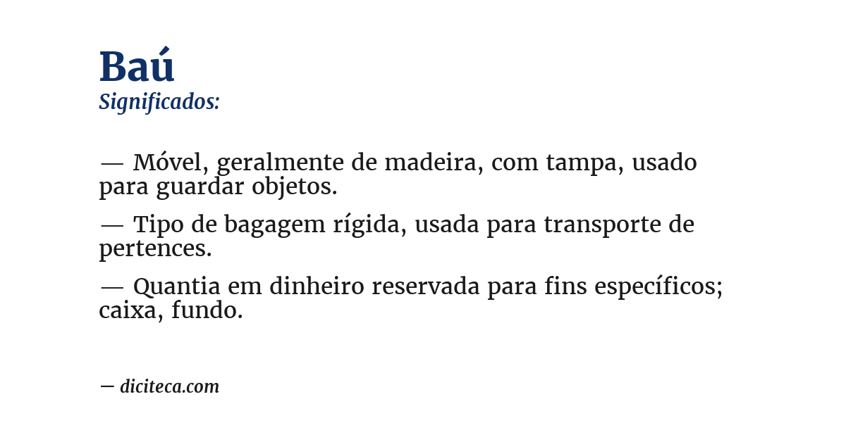 Significado de baú