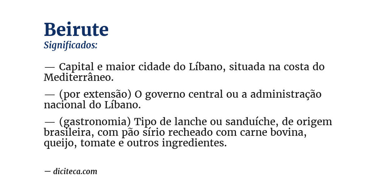 Significado de beirute