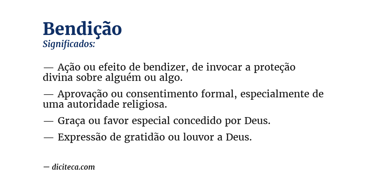 Significado de bendição