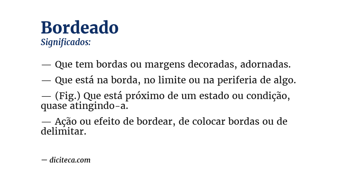 Significado de bordeado