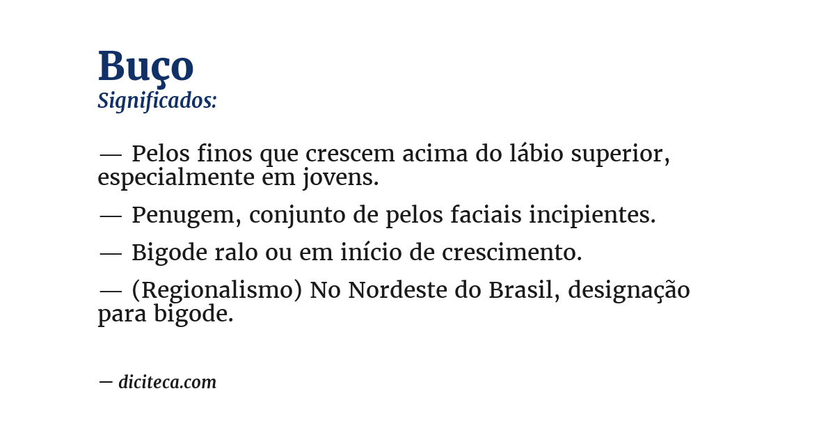 Significado de buço