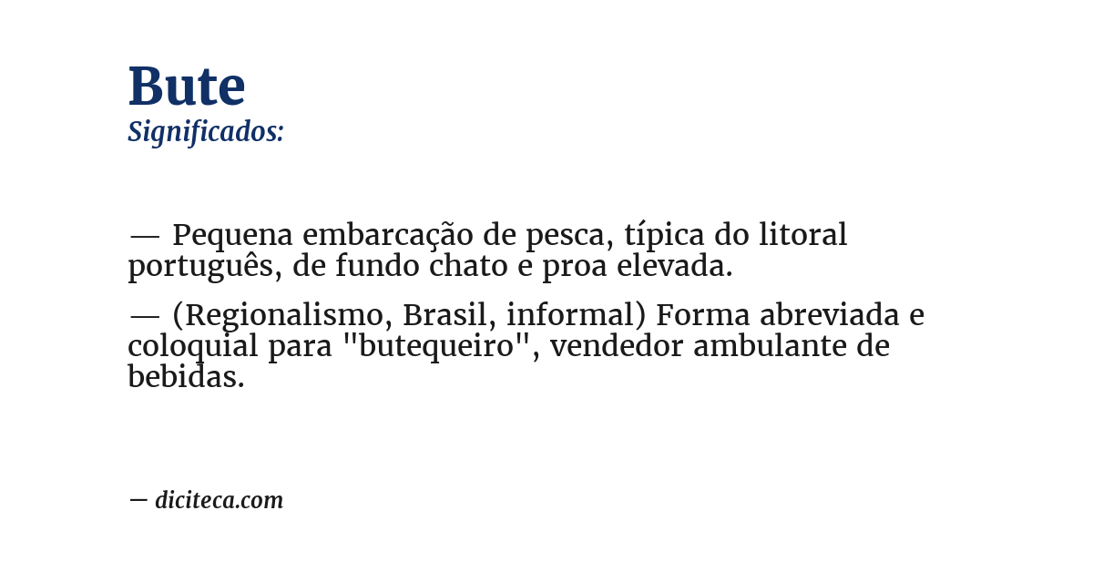 Significado de bute