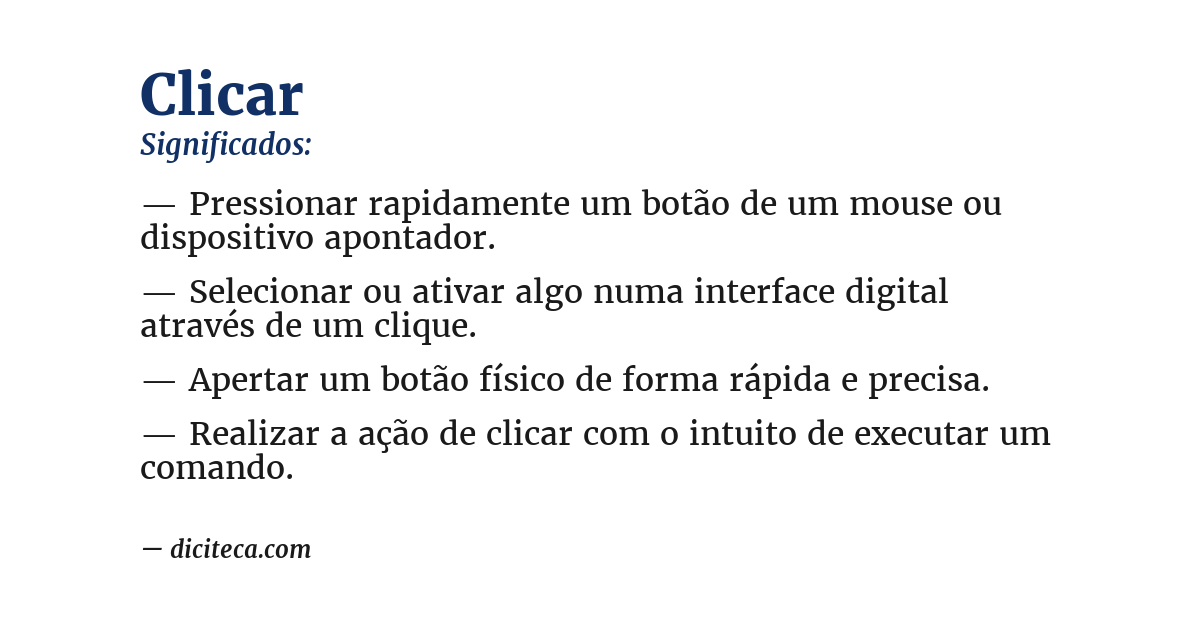 Significado de clicar