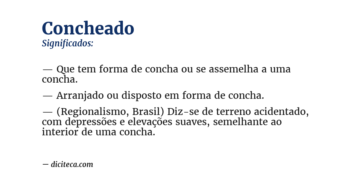 Significado de concheado