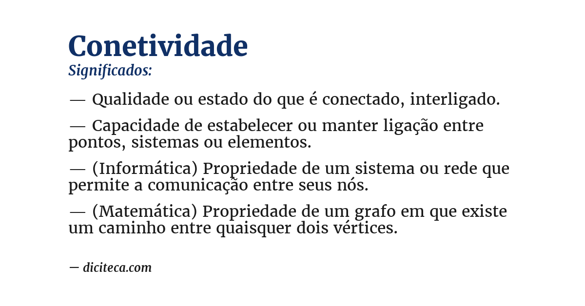 Significado de conetividade
