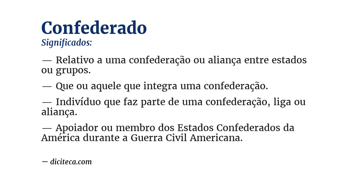Significado de confederado