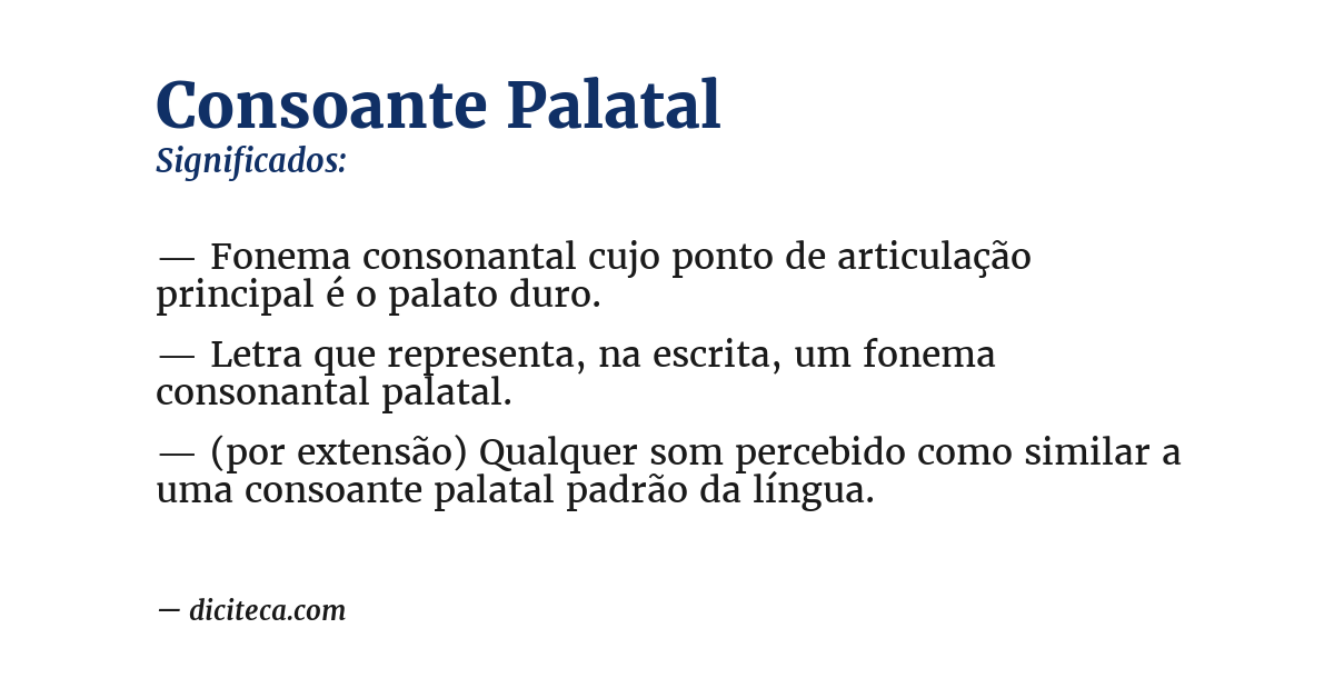 Significado de consoante palatal