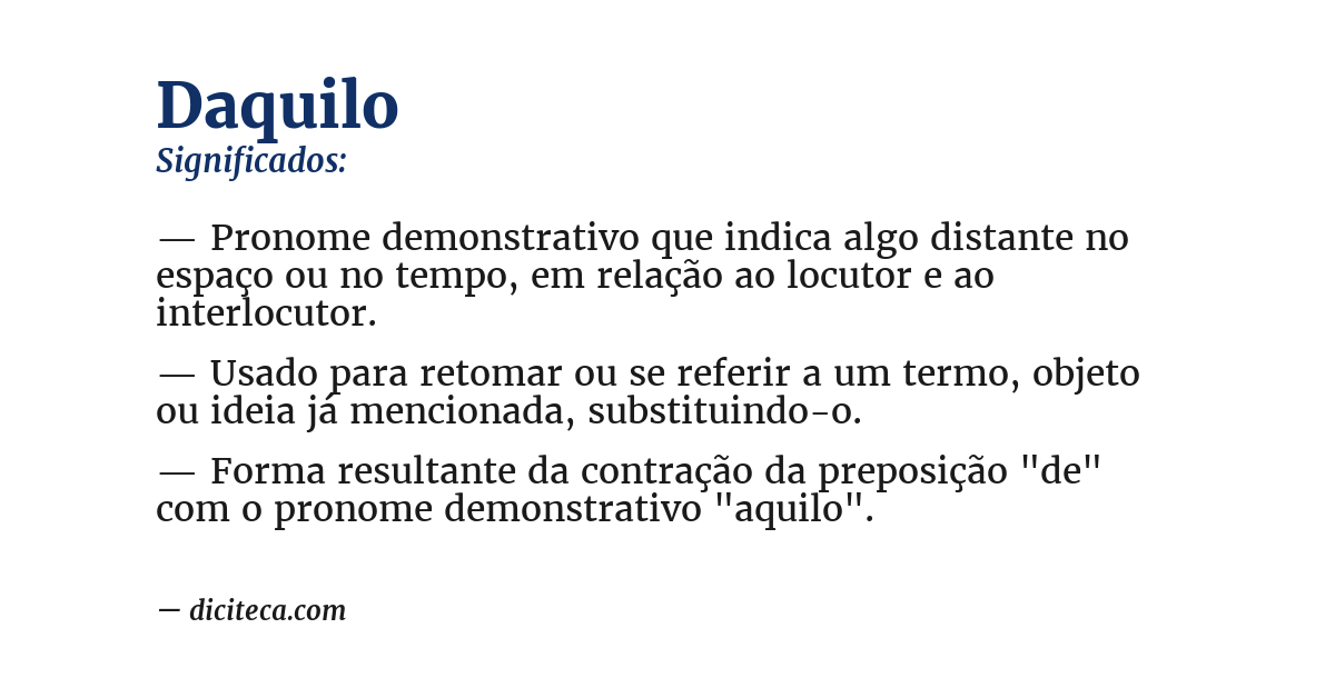 Significado de daquilo