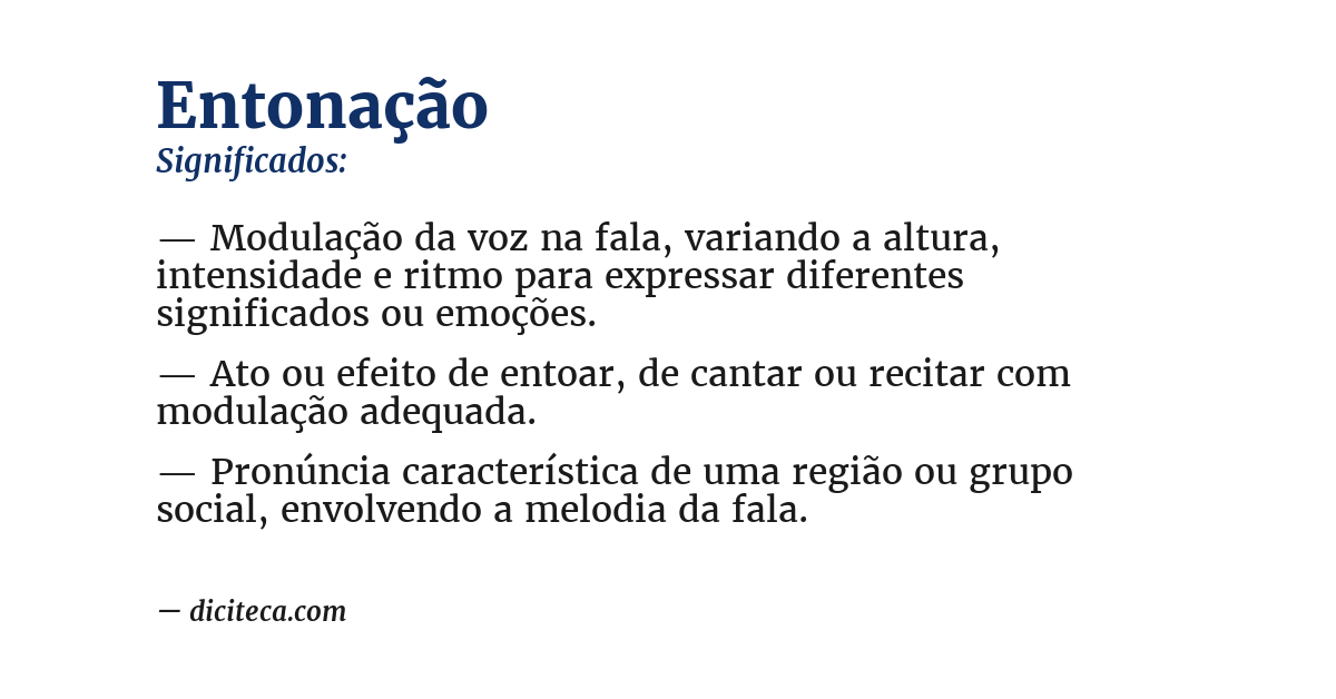 Significado de entonação