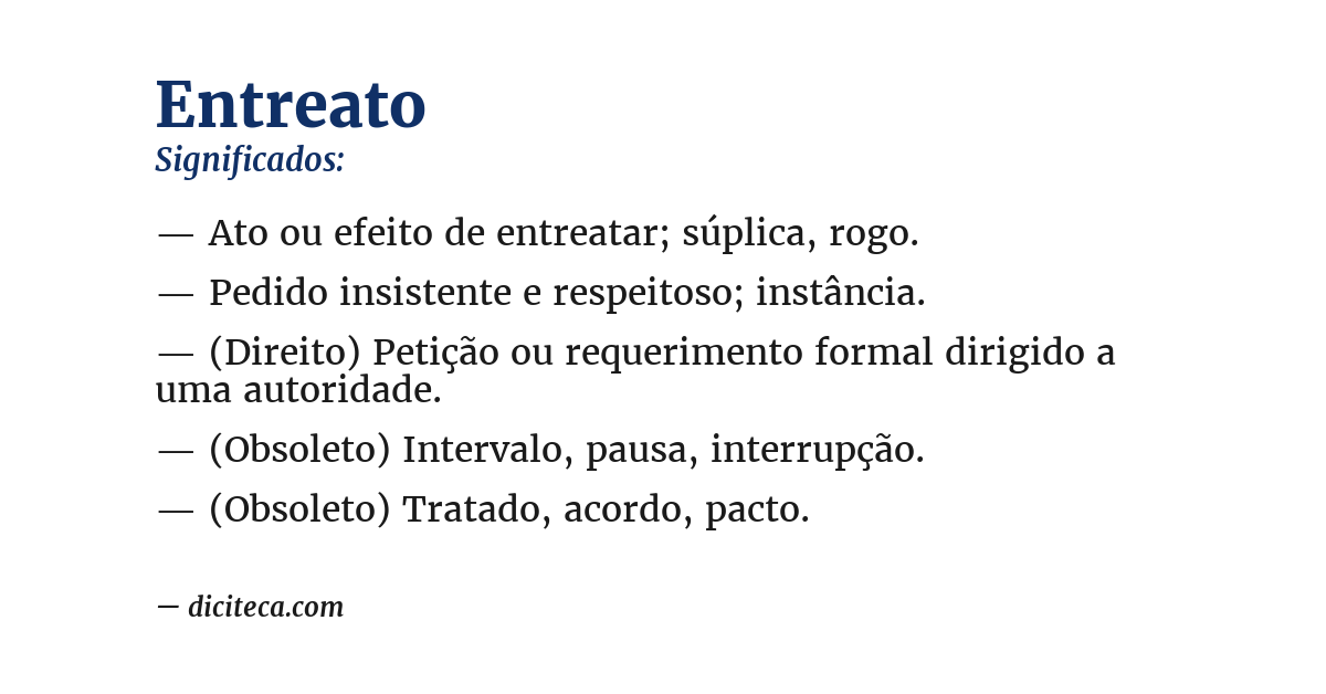 Significado de entreato