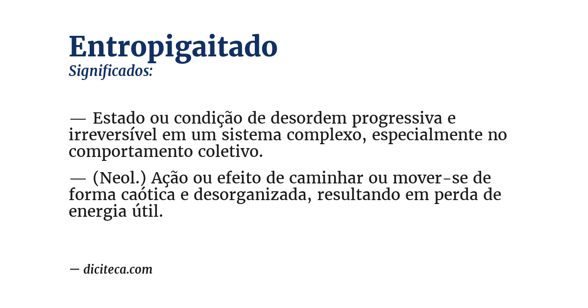 Significado de entropigaitado