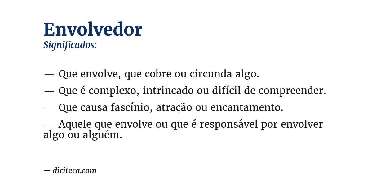 Significado de envolvedor