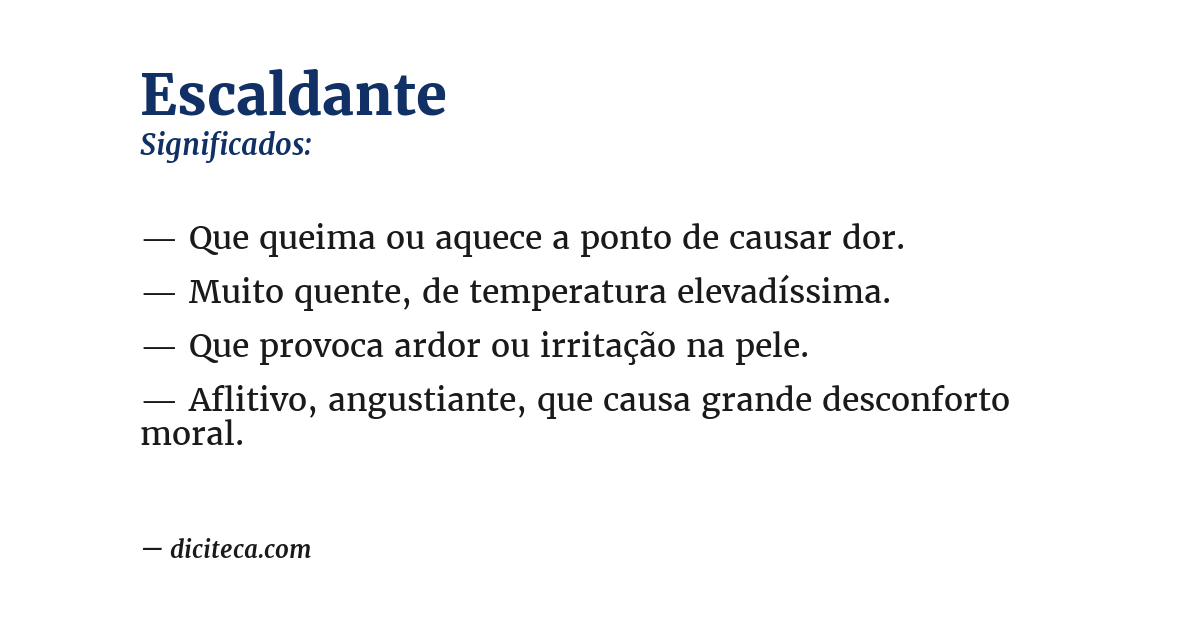 Significado de escaldante