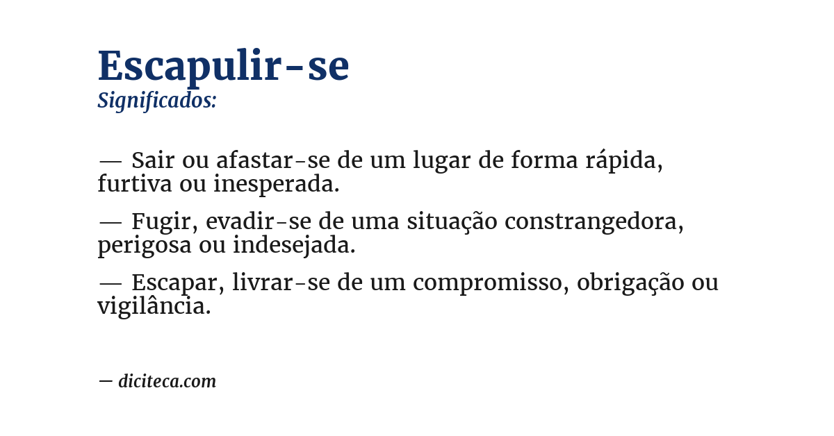 Significado de escapulir-se