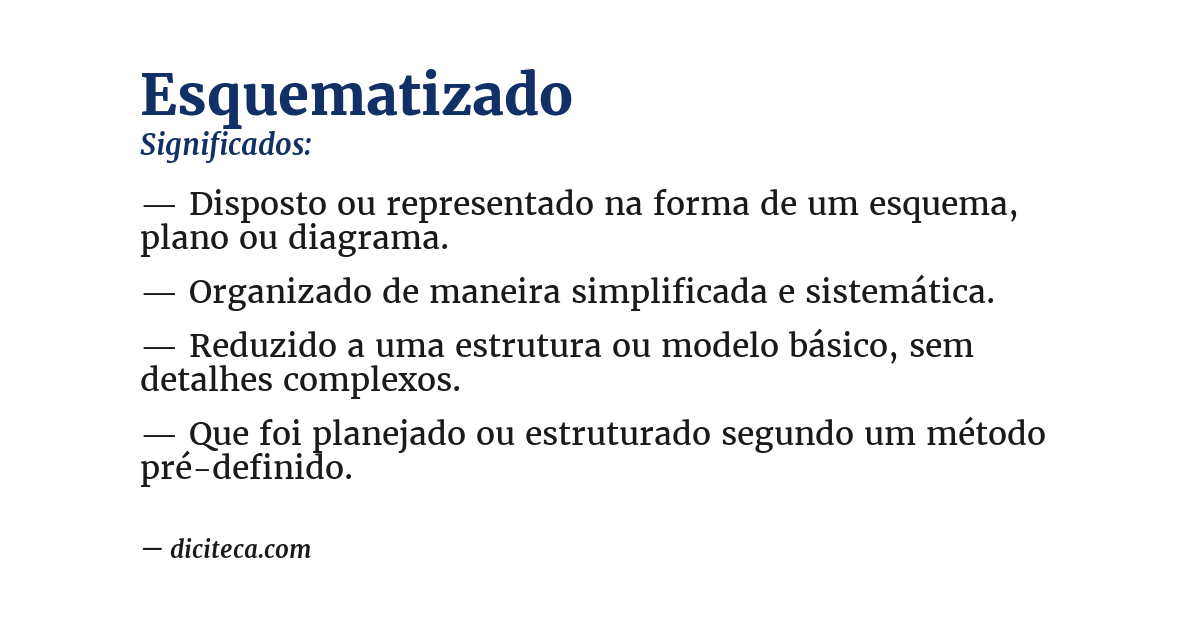 Significado de esquematizado