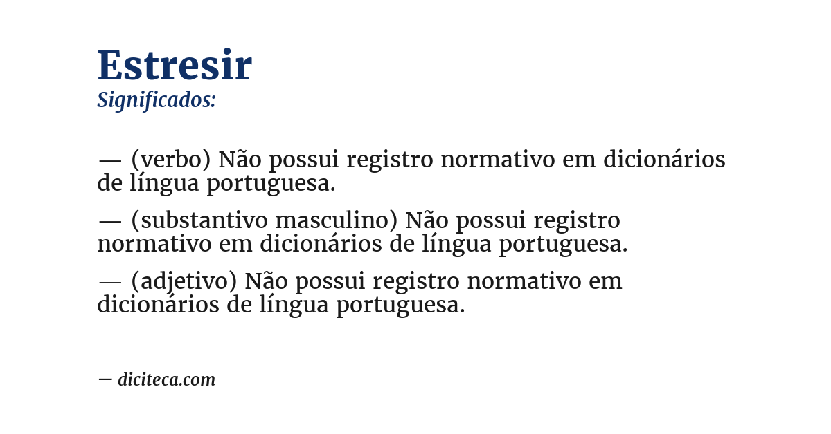 Significado de estresir