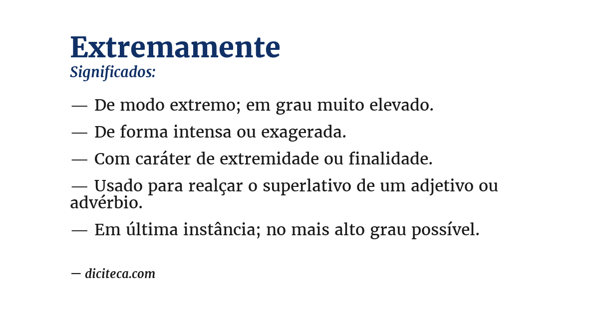 Significado de extremamente