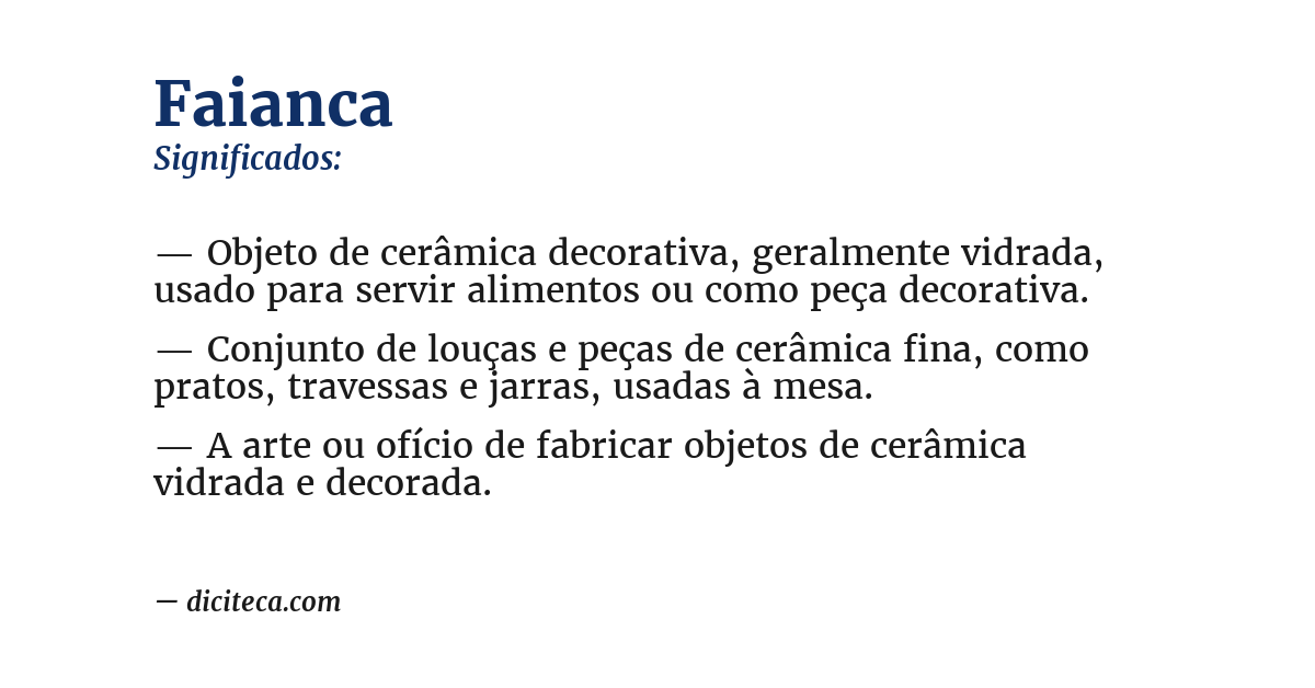 Significado de faianca