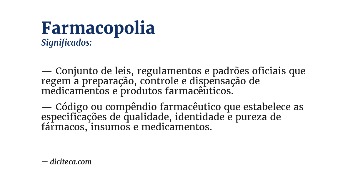 Significado de farmacopolia