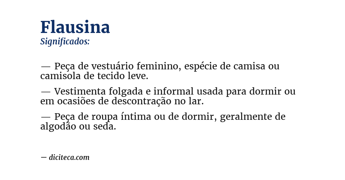 Significado de flausina